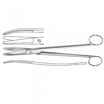 Sims-Siebold Gynecological Scissor Curved Stainless Steel, 24.5 cm - 9 3/4"